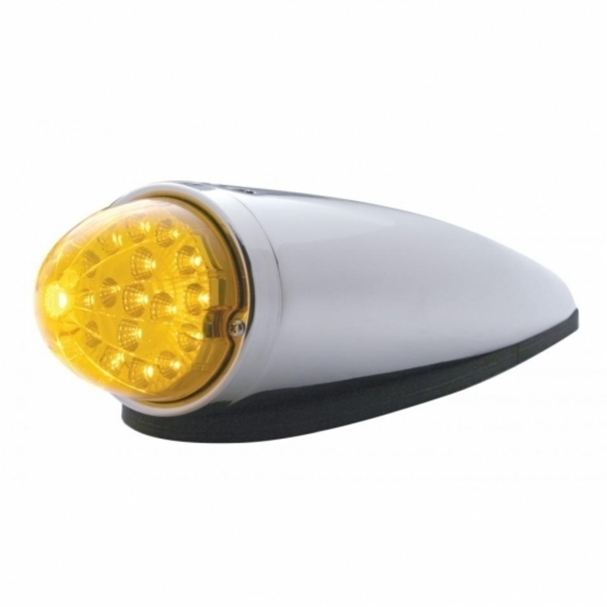 17 LED Watermelon Clear Reflector Cab Light Kit - Amber LED/Amber Lens