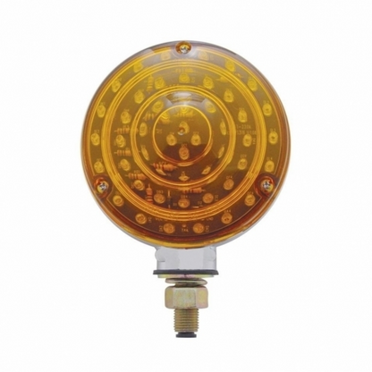 88 LED Single Stud Double Face Turn Signal Light - Amber & Red LED/Amber & Red Lens