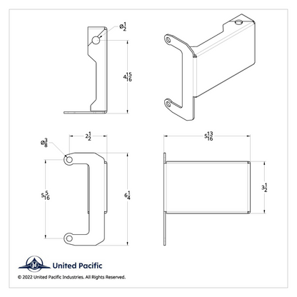 Light & CB Antenna Bracket For 2008-2017 Freightliner Cascadia - Passenger