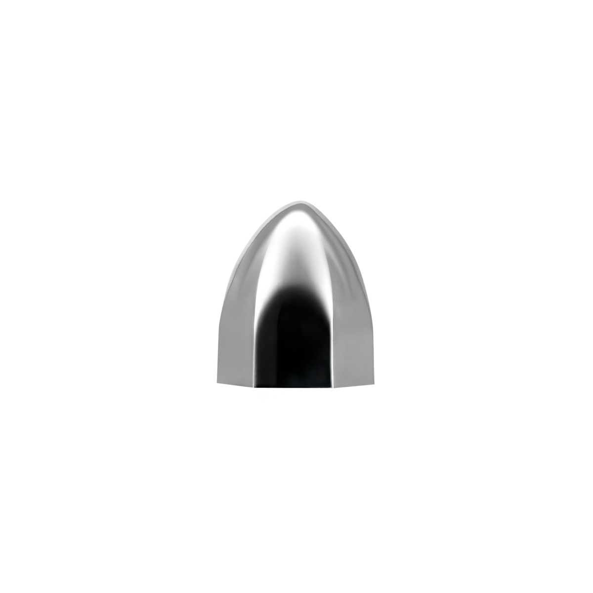 7/16" x 3/4" Chrome Plastic Bullet Nut Covers - Push-On (50-Pack)