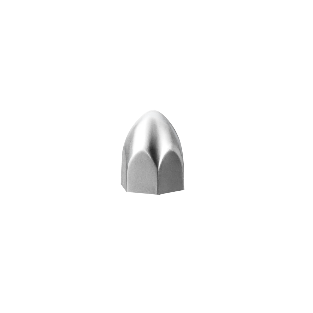 7/16" x 3/4" Chrome Plastic Bullet Nut Covers - Push-On (50-Pack)