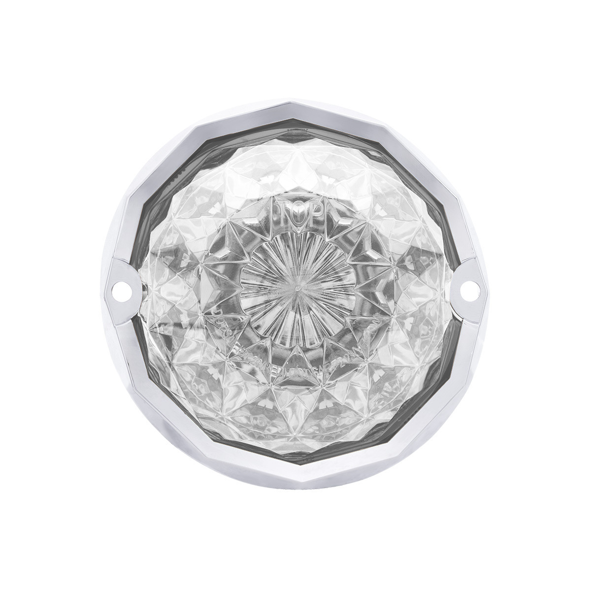 Double Fury 19 LED Dual Function Crystal Watermelon Light With Chrome Bezel-Amber & Red LED/Clear Lens