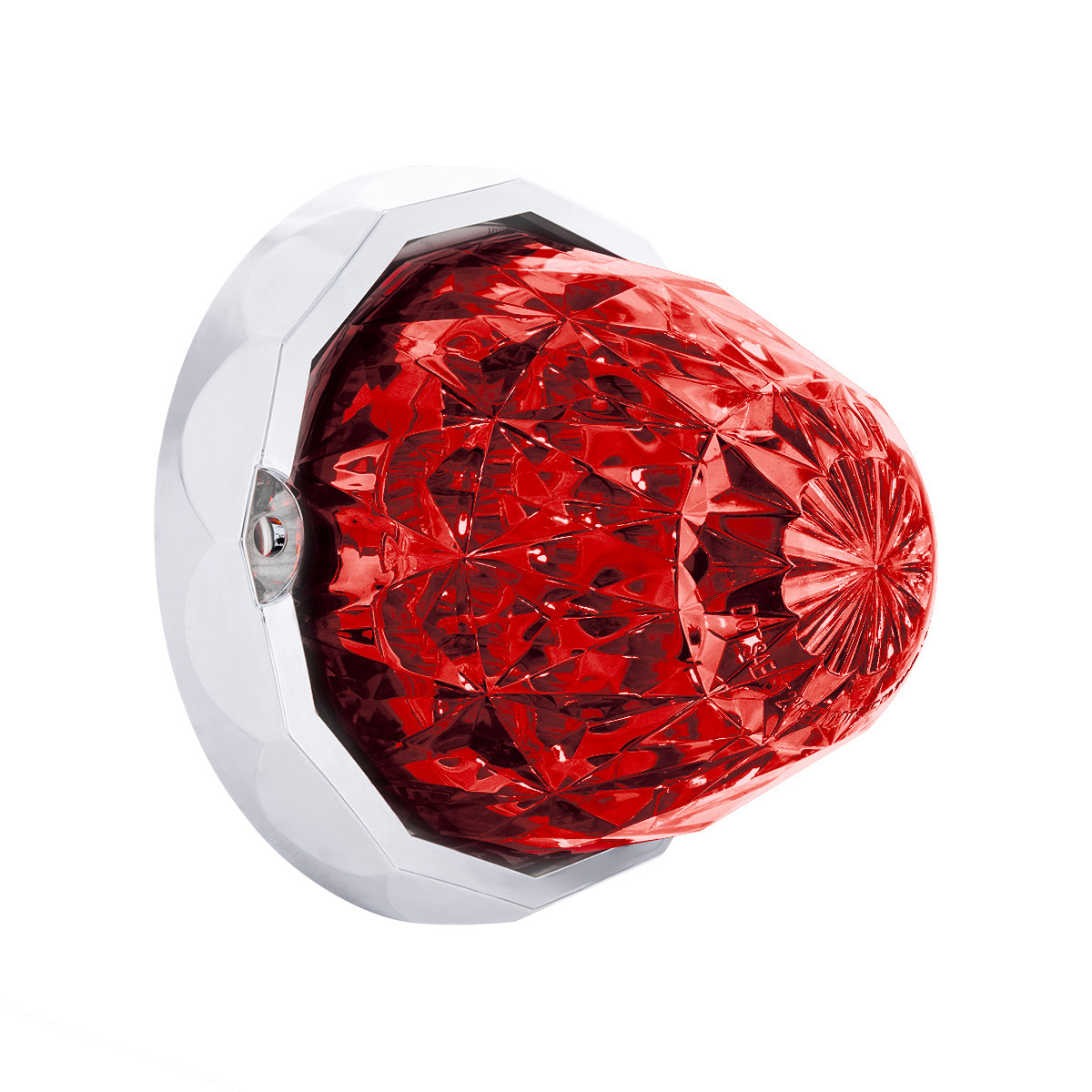 Double Fury 19 LED Dual Function Crystal Watermelon Light With Chrome Bezel-Amber & Red LED/Clear Lens