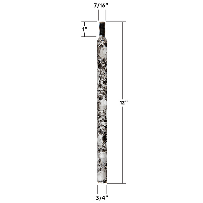 12" Skull Pattern Shifter Shaft Extension