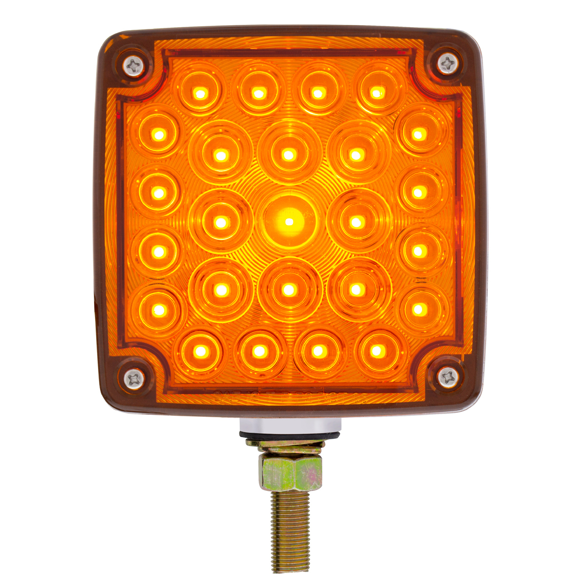 52 LED Single Stud Double Face Turn Signal Light (Driver) - Amber & Red LED/Amber & Red Lens