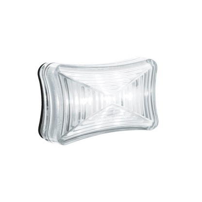 3 LED Rectangular Auxiliary Light-White LED/Clear Lens