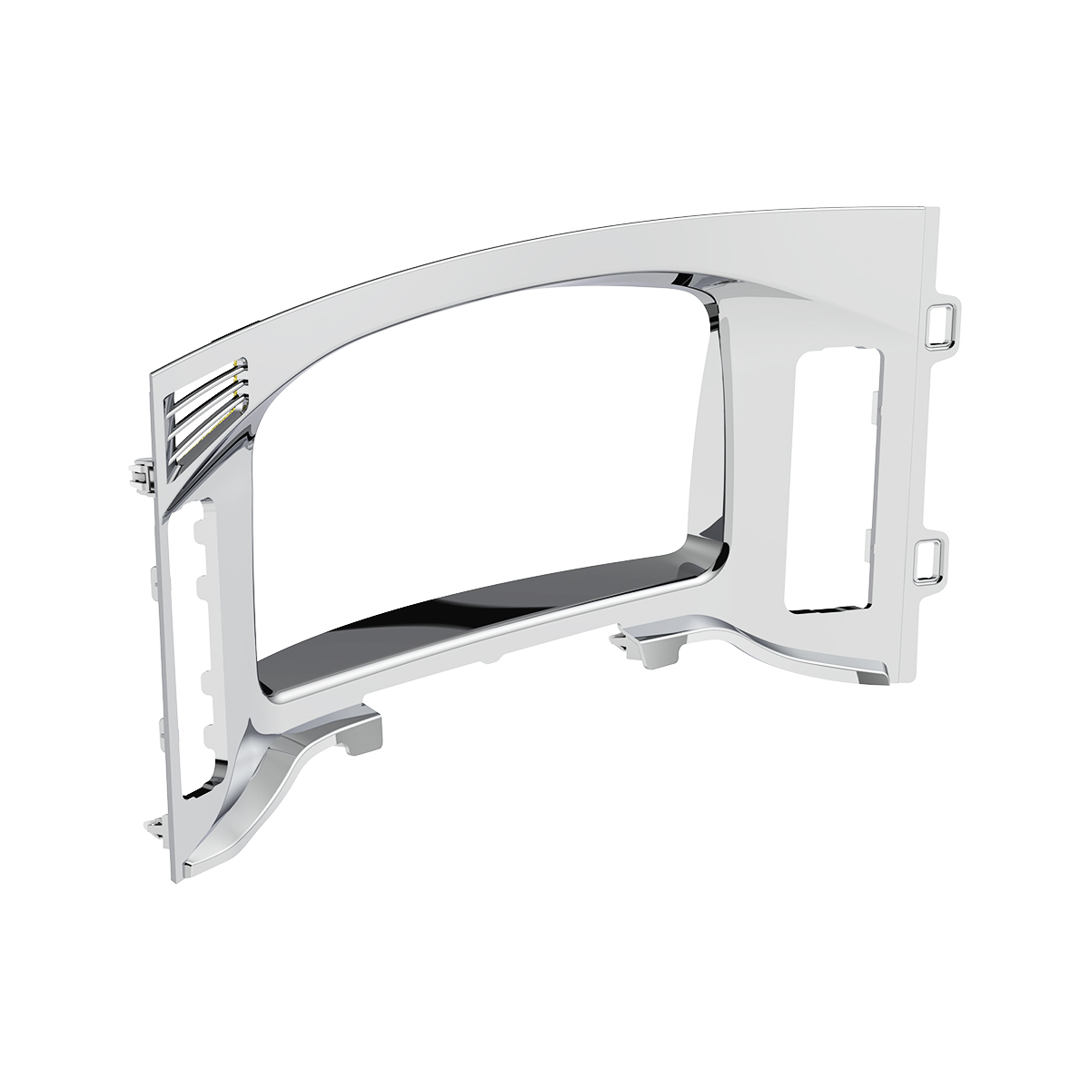 Chrome Plastic Center Dash Instrument Bezel For 2018-2023 Freightliner Cascadia