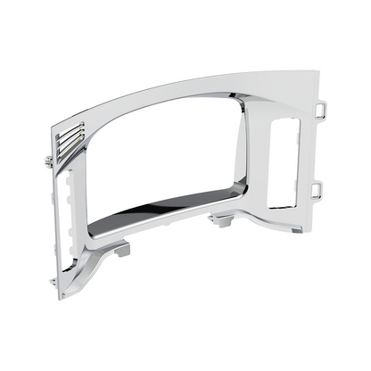 Chrome Plastic Center Dash Instrument Bezel For 2018-2023 Freightliner Cascadia