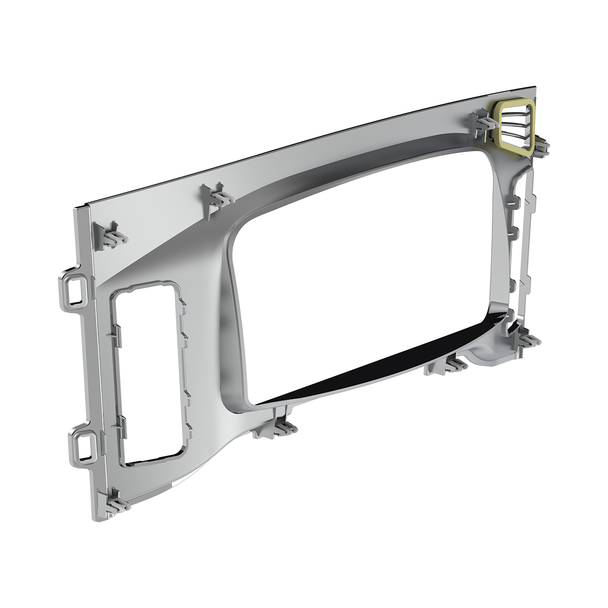 Chrome Plastic Center Dash Instrument Bezel For 2018-2023 Freightliner Cascadia