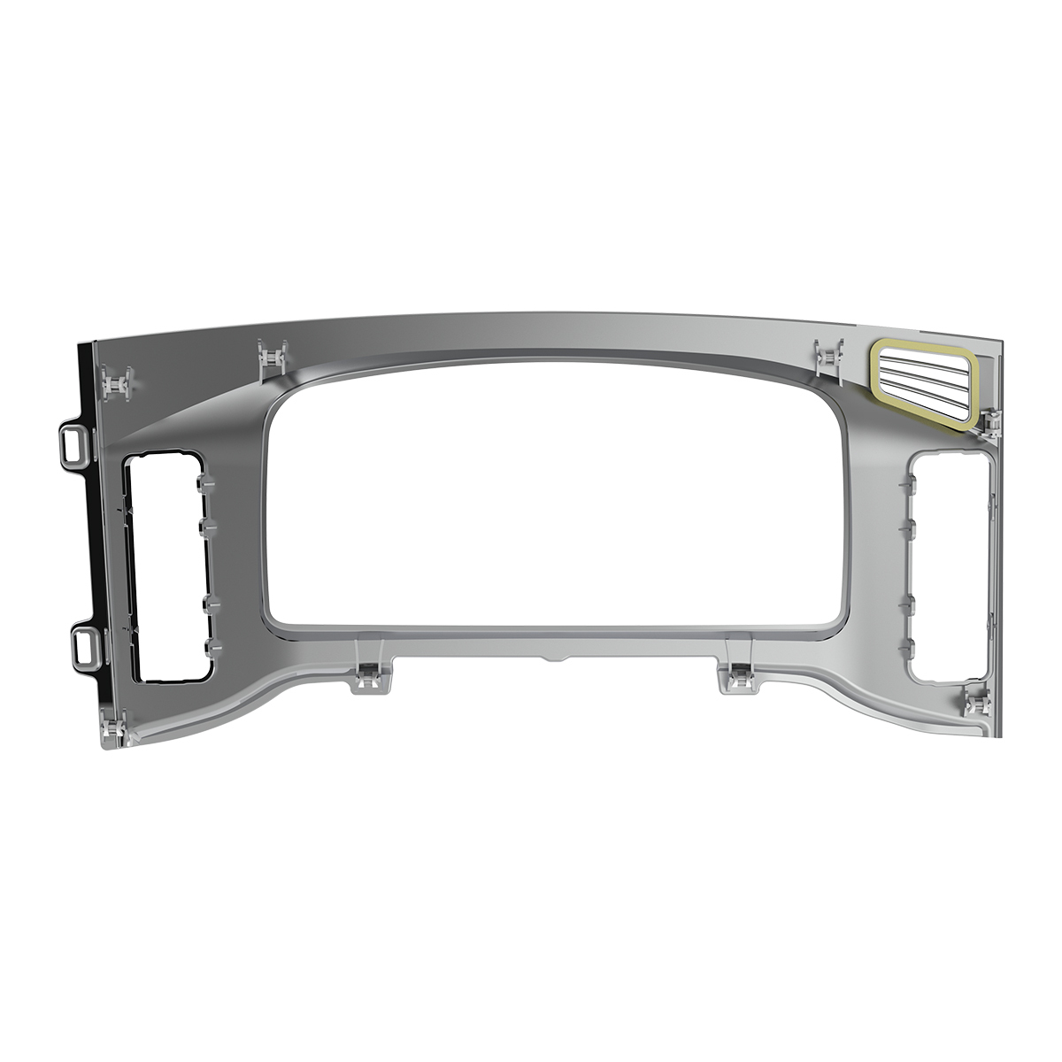 Chrome Plastic Center Dash Instrument Bezel For 2018-2023 Freightliner Cascadia