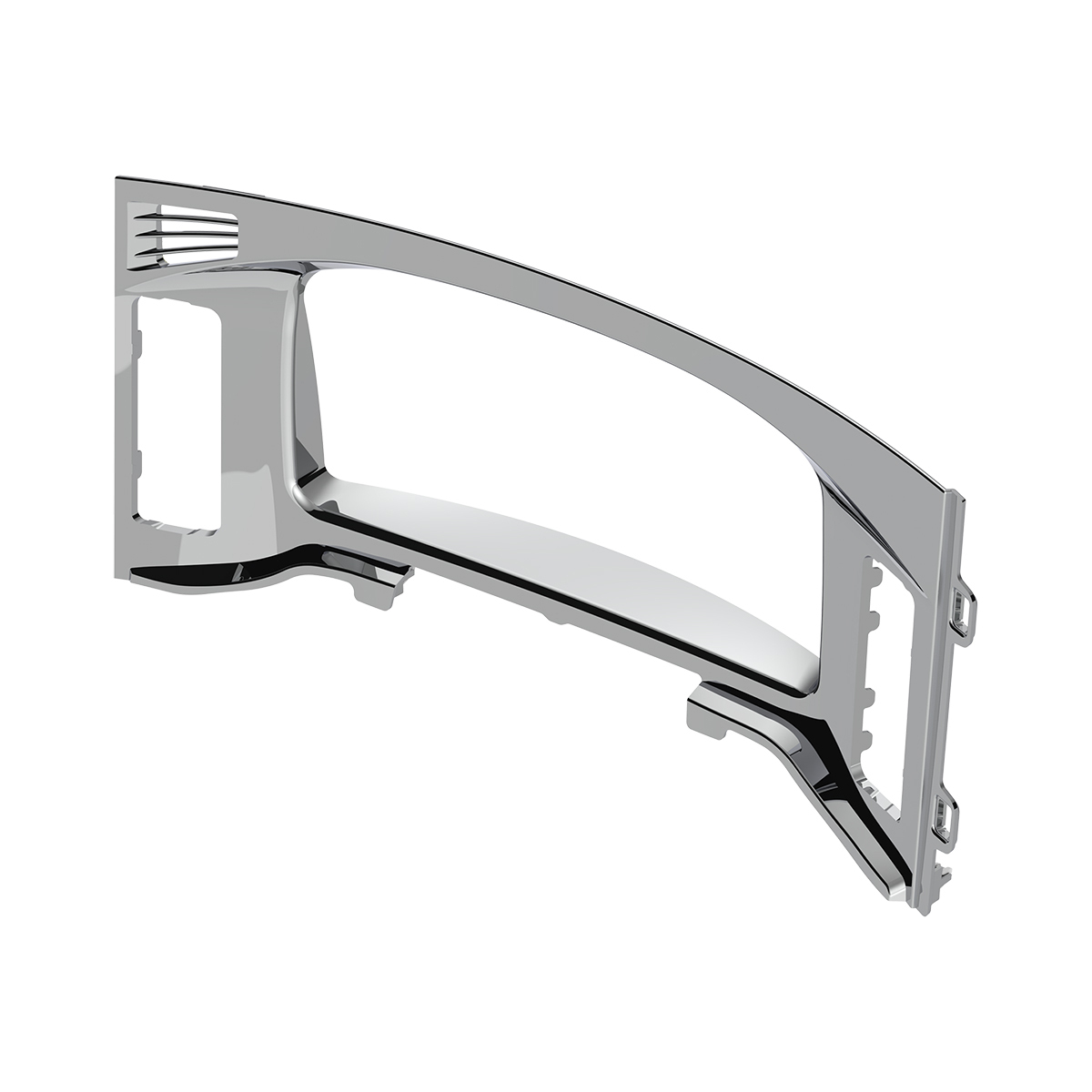 Chrome Plastic Center Dash Instrument Bezel For 2018-2023 Freightliner Cascadia