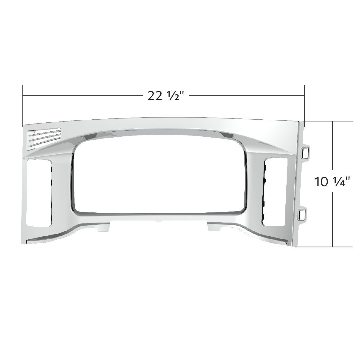 Chrome Plastic Center Dash Instrument Bezel For 2018-2023 Freightliner Cascadia
