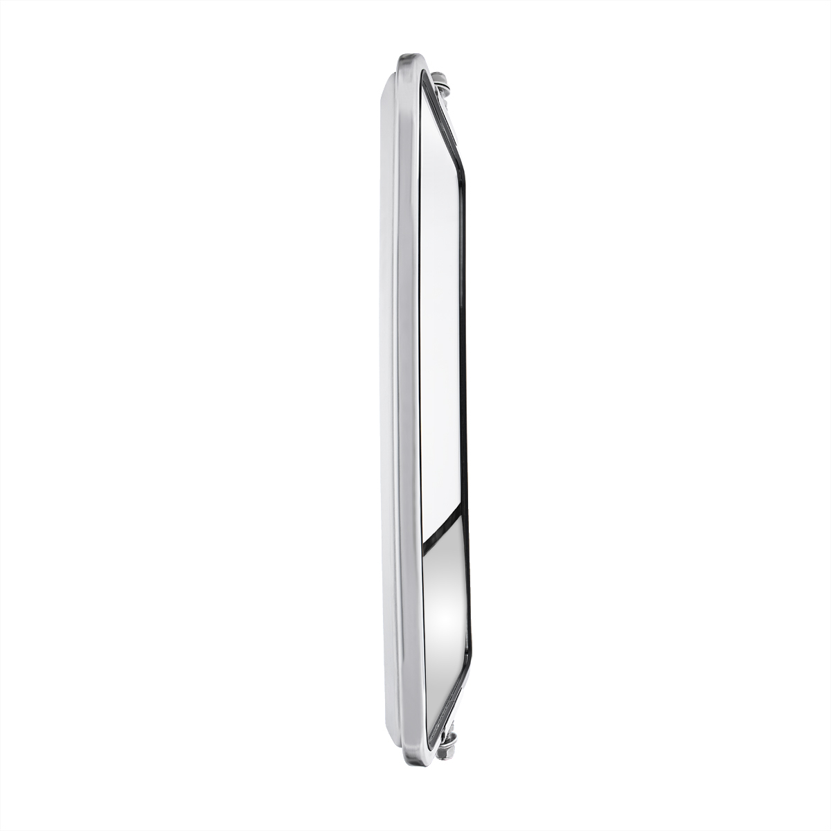 7" X 16" 430 Stainless Steel West Coast Style Mirror With Convex Lower Mirror - Heated
