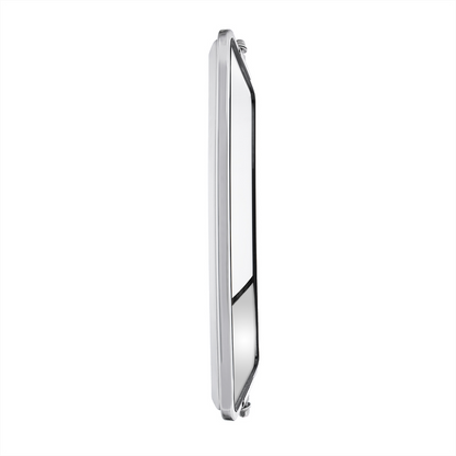 7" X 16" 430 Stainless Steel West Coast Style Mirror With Convex Lower Mirror - Heated