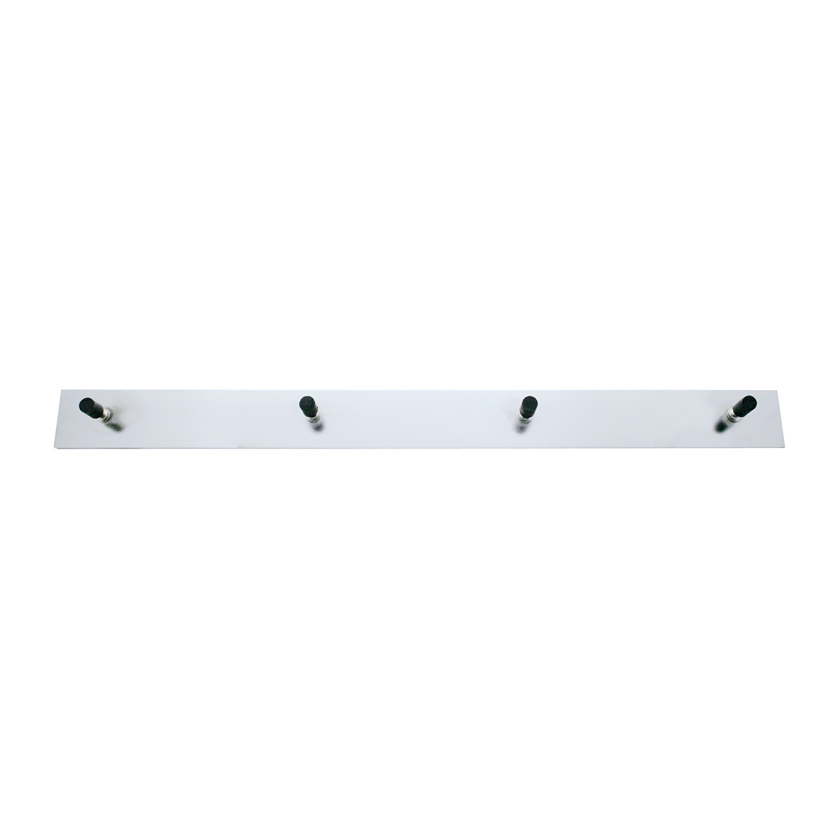 2" X 24" Chrome Top Mud Flap Plate - Welded Stud