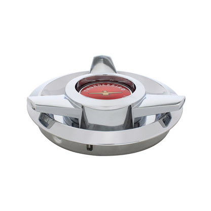 Chrome Hubcap For 1962-63 Ford Thunderbird Wire Wheels - Red Center