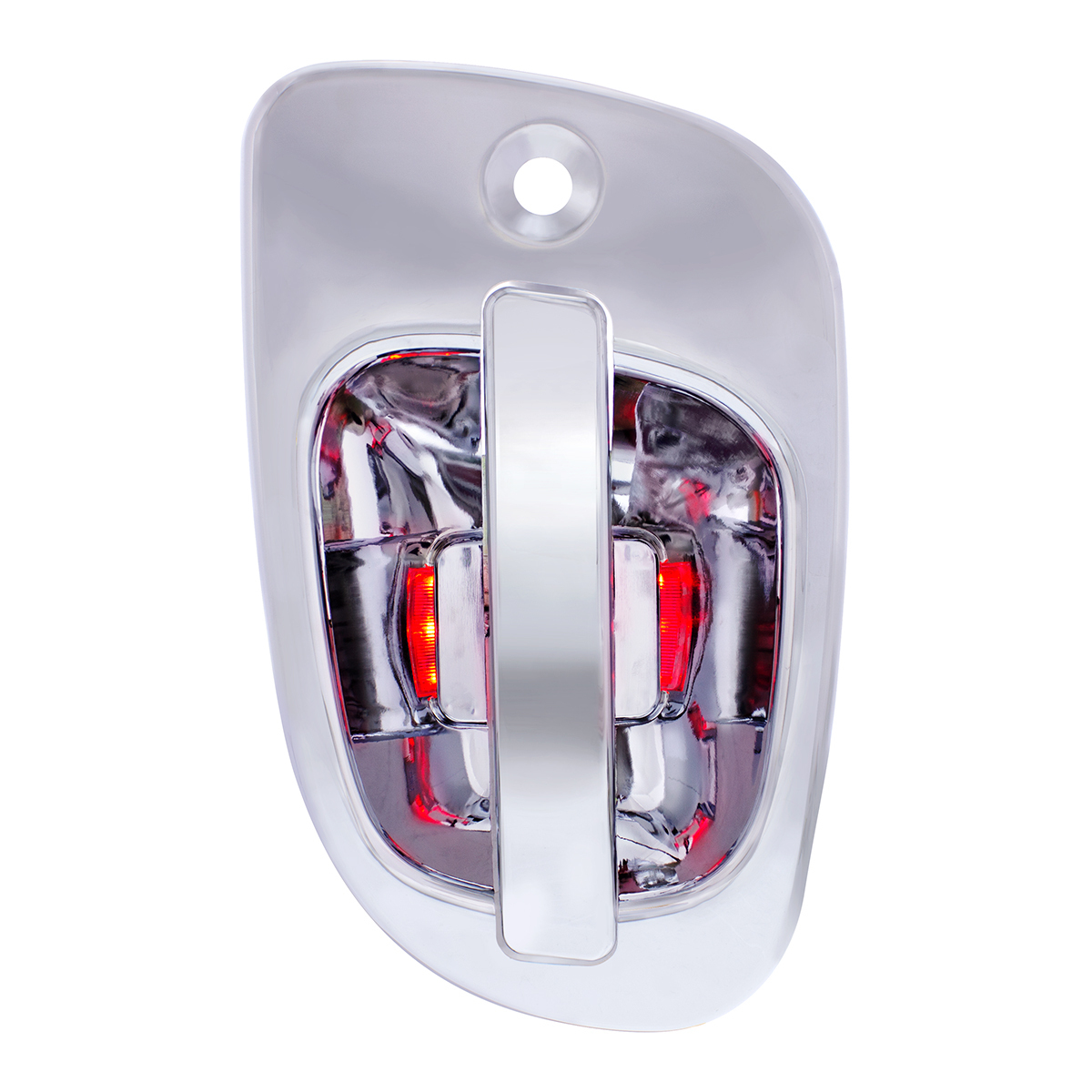 6 Red LED Chrome Door Handle Cover for Freightliner - Passenger