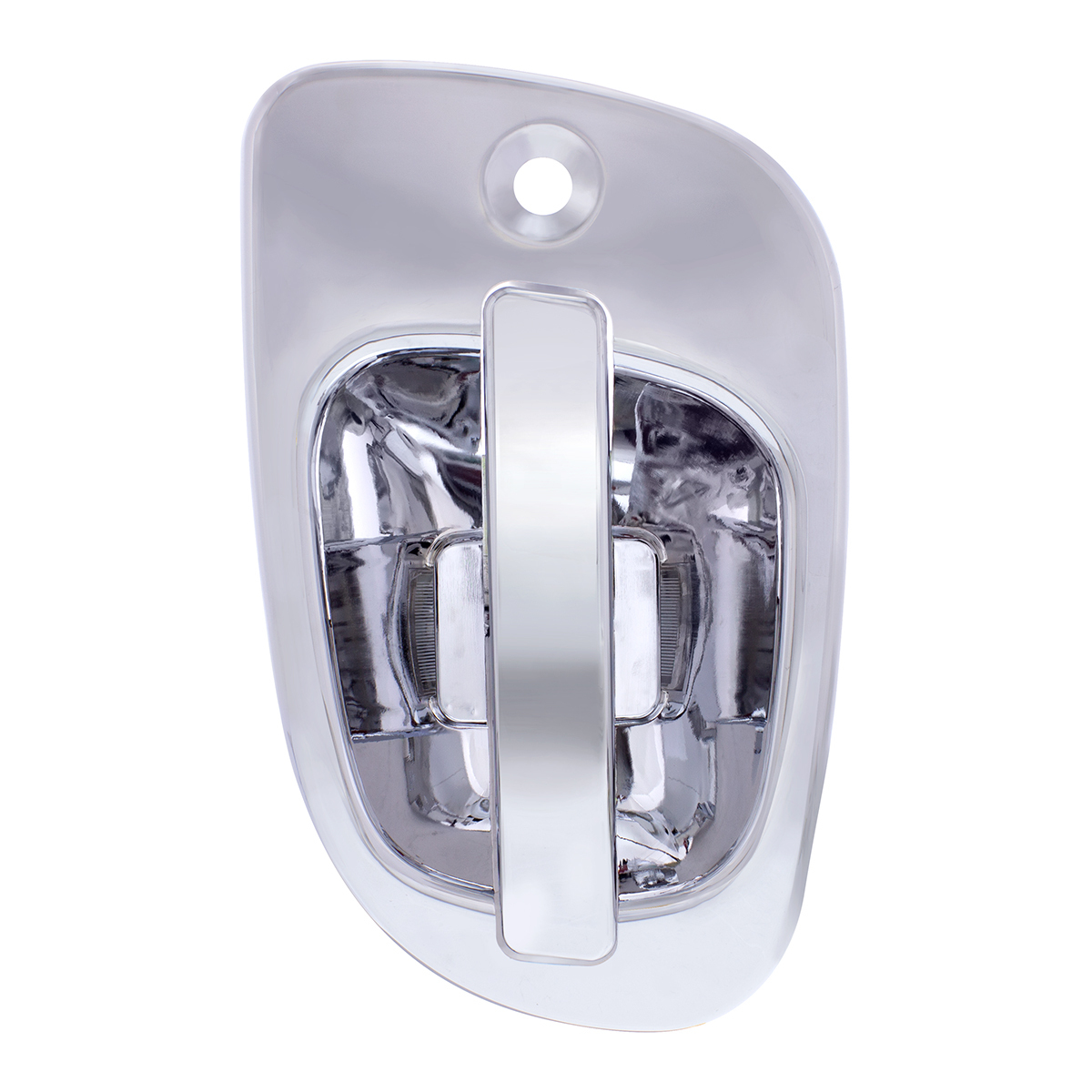 6 Red LED Chrome Door Handle Cover for Freightliner - Passenger