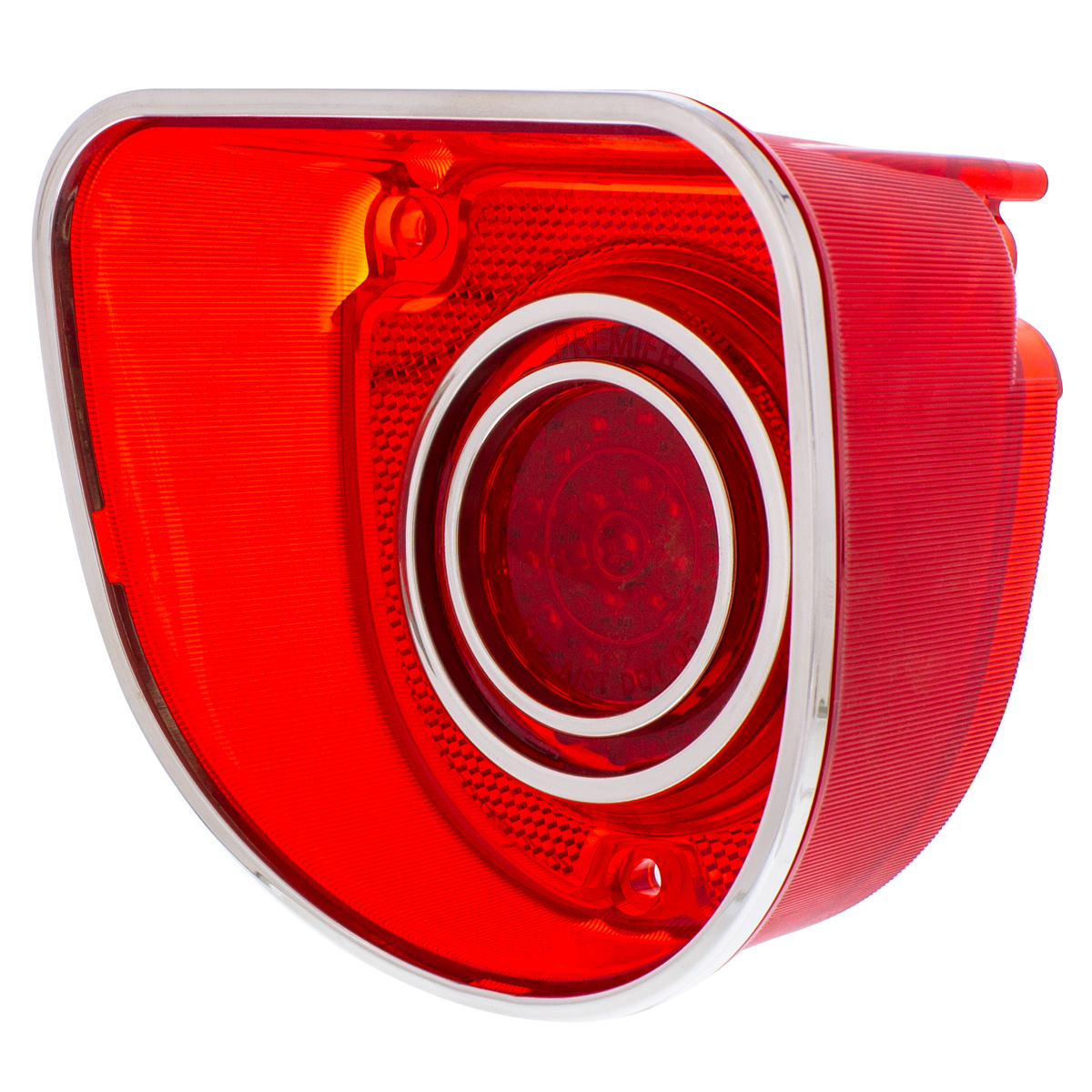 40 LED Tail Light With Stainless Steel Rings For 1968 Chevrolet Caprice/Impala-Red Lens
