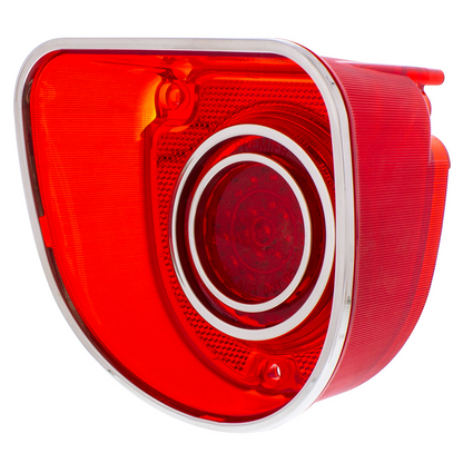 40 LED Tail Light With Stainless Steel Rings For 1968 Chevrolet Caprice/Impala-Red Lens