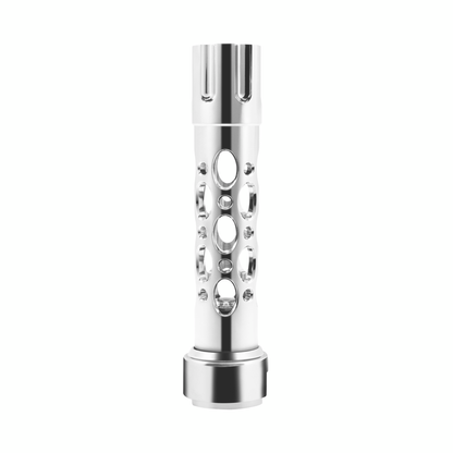 Austin Gun Cylinder Gearshift Knob With LED 13/15/18 Speed Adapter - Chrome/Blue LED
