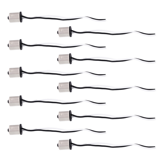 1156 Single Contact Style 2-Wire Tail Light Socket Plug Adapter (10 Pcs)