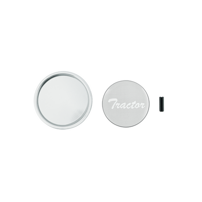 "Tractor" Long Air Valve Knob - Silver Glossy Sticker