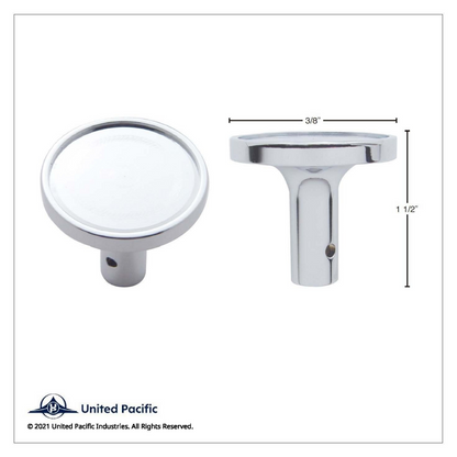 "Tractor" Long Air Valve Knob - Silver Glossy Sticker