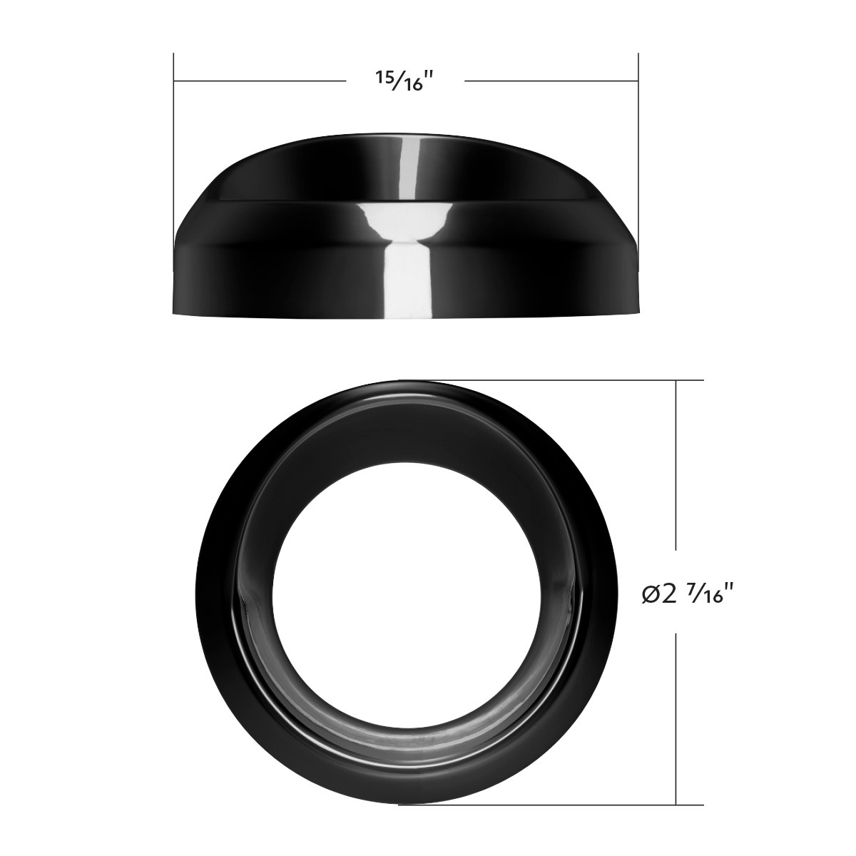 Candy Color Small Gauge Cover With Visor-Glossy Black