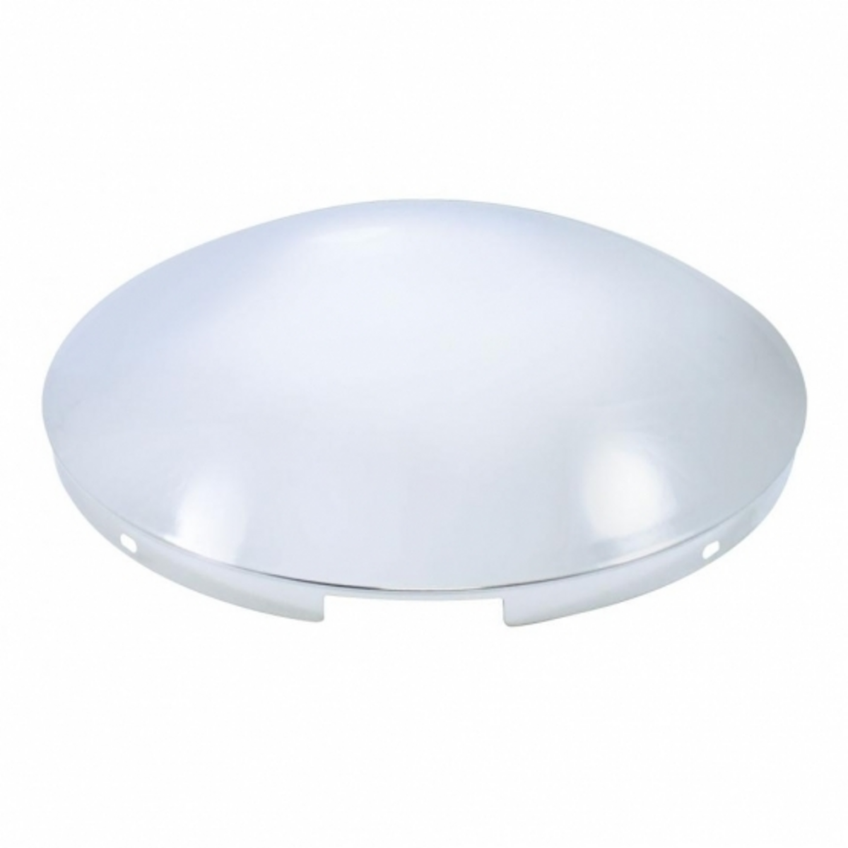 4 Even Notched Stainless Steel Dome Front Hubcap - 7/16" Lip