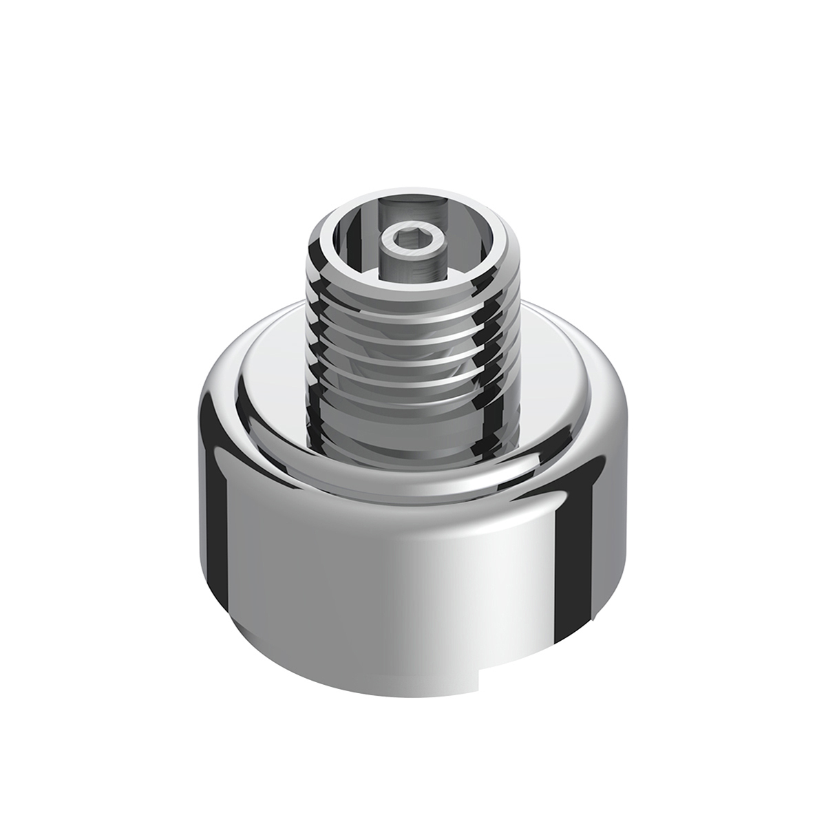 M30X3.5 Thread-On Gearshift Knob Chrome Mounting Adapter For Eaton Fuller Style 9/10 Speed - Vertical (Bulk)