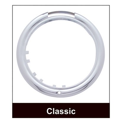 Stainless Classic Headlight 11 LED Bulb & Dual Mode LED Signal - Amber Lens