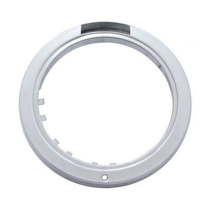 Stainless Steel Bullet Classic Headlight H4 With White LED & Signal - Clear Lens