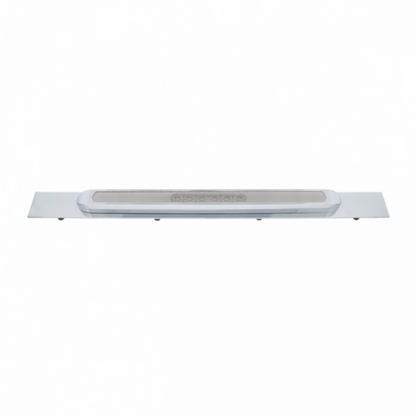 Chrome Top Mud Flap Plate With 28 LED 17" GloLight Bar & Bezel - Red LED/Clear Lens (Each)