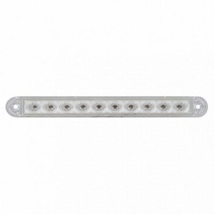 10 LED 6-1/2" Turn Signal Light Bar - Amber LED/Clear Lens