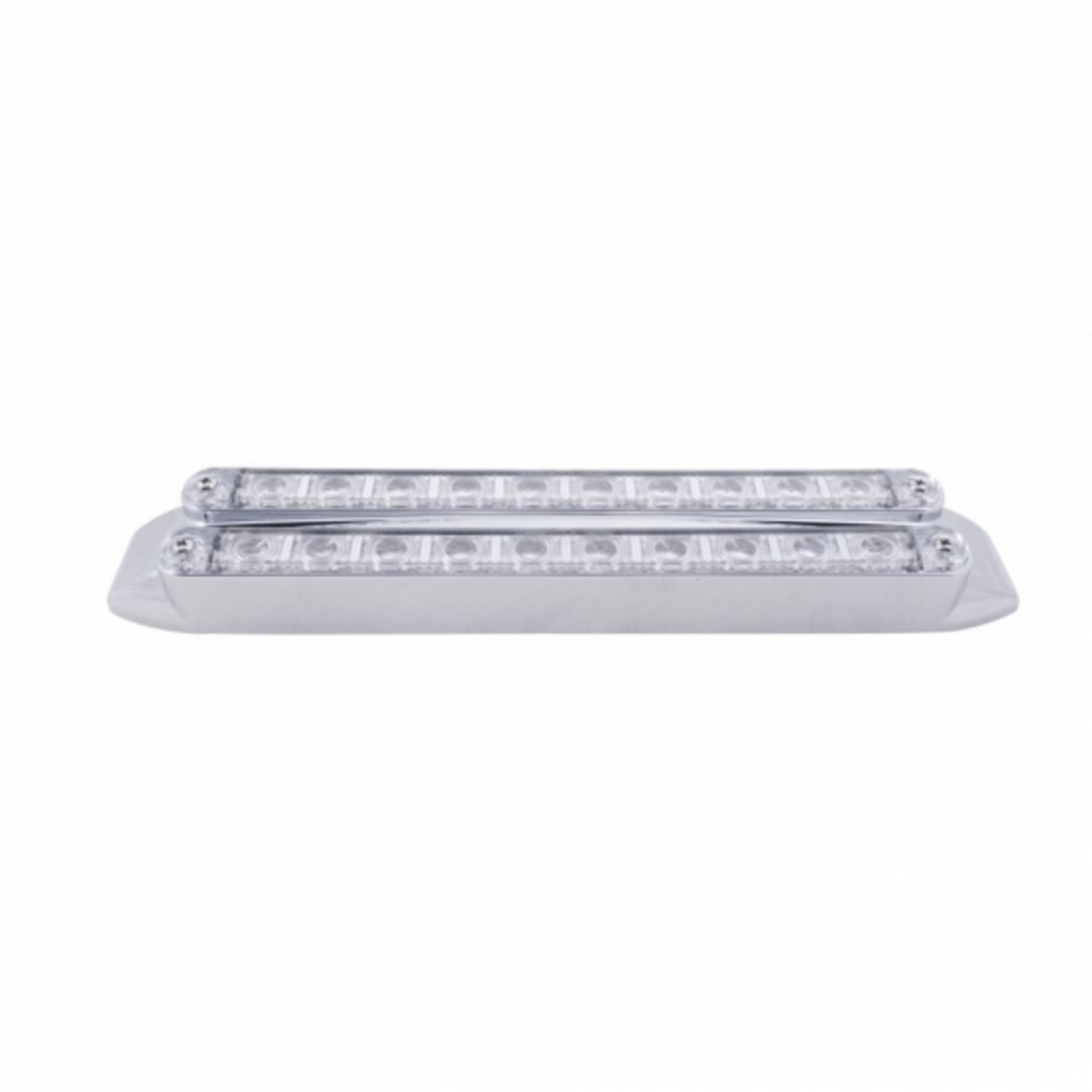 Dual 10 LED 9" Turn Signal Light Bars - Amber LED/Clear Lens