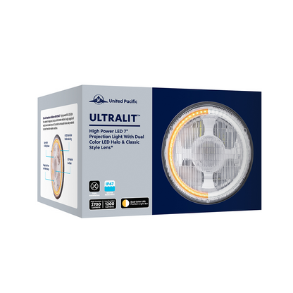 ULTRALIT - High Power LED 7" Projection Light With Dual Color LED Halo & Classic Style Lens