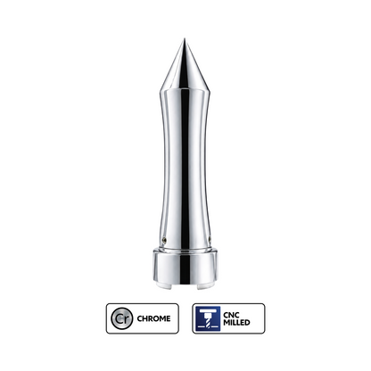 Talladega 13/15/18 Speed Spike Gearshift Knob - Chrome/Vertical