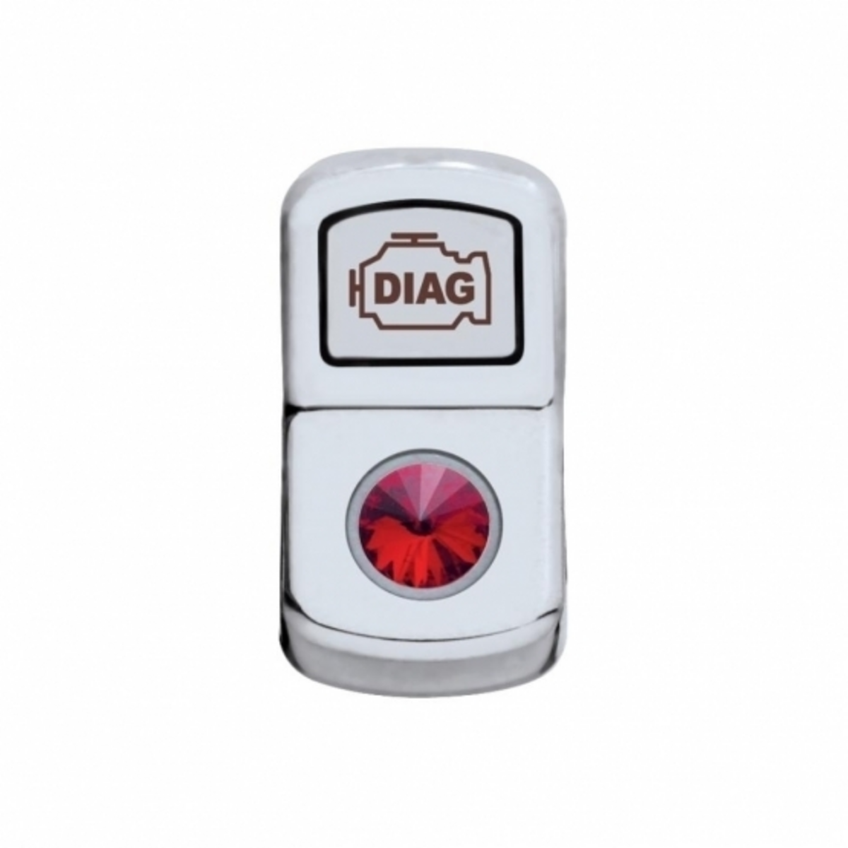 "Diagnostic" Rocker Switch Cover With Red Crystal