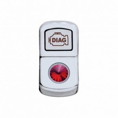 "Diagnostic" Rocker Switch Cover With Red Crystal