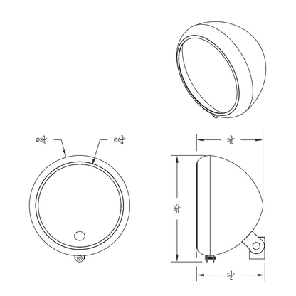 Chrome 7" Motorcycle Headlight Housing