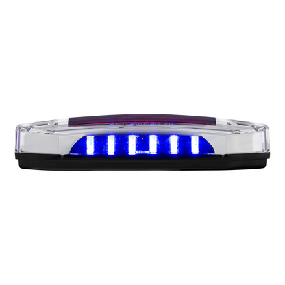 6 Red LED Light (Clearance/Marker) With 6 Blue LED Side Ditch Light