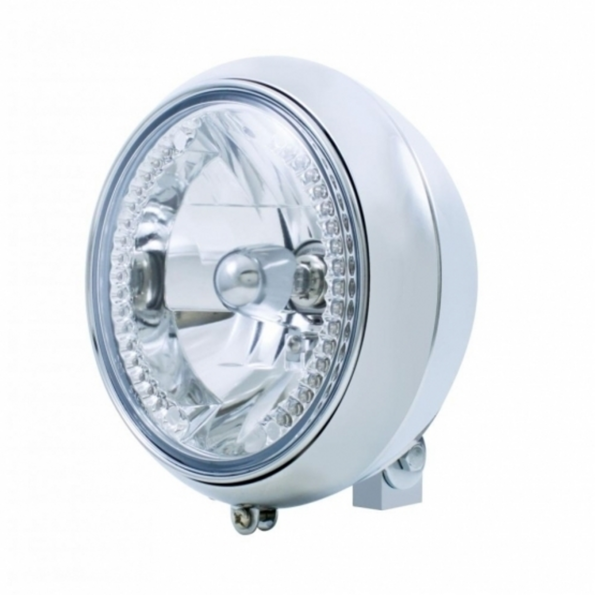 7" Motorcycle Headlight With 34 White LED Bulb