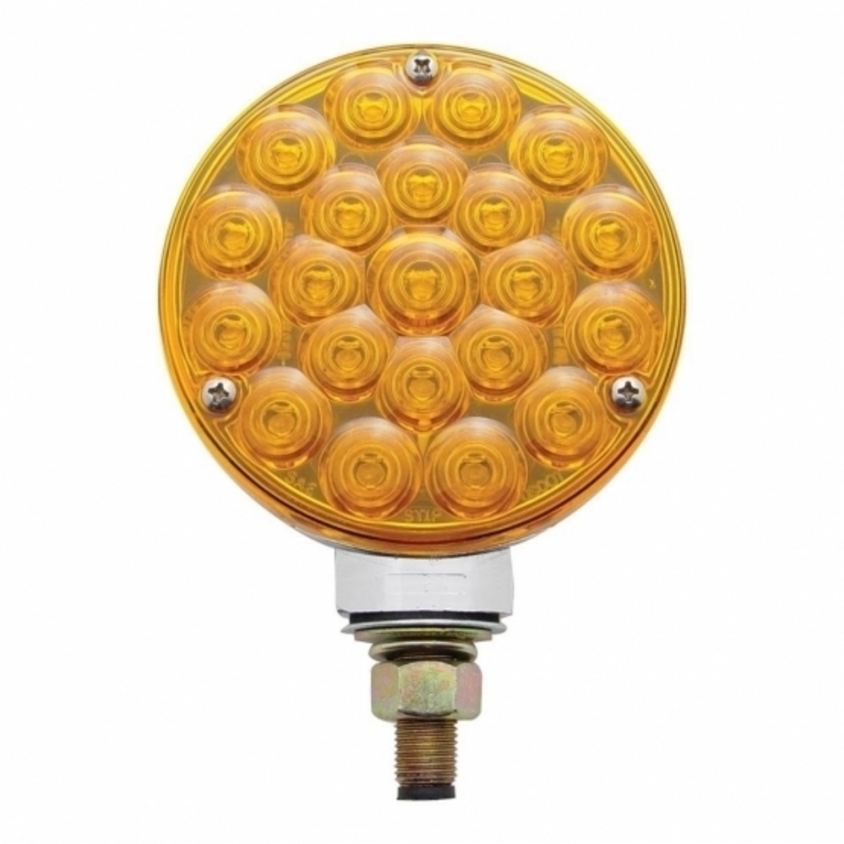 21 LED Single Face Turn Signal Light - Amber LED/Amber Lens