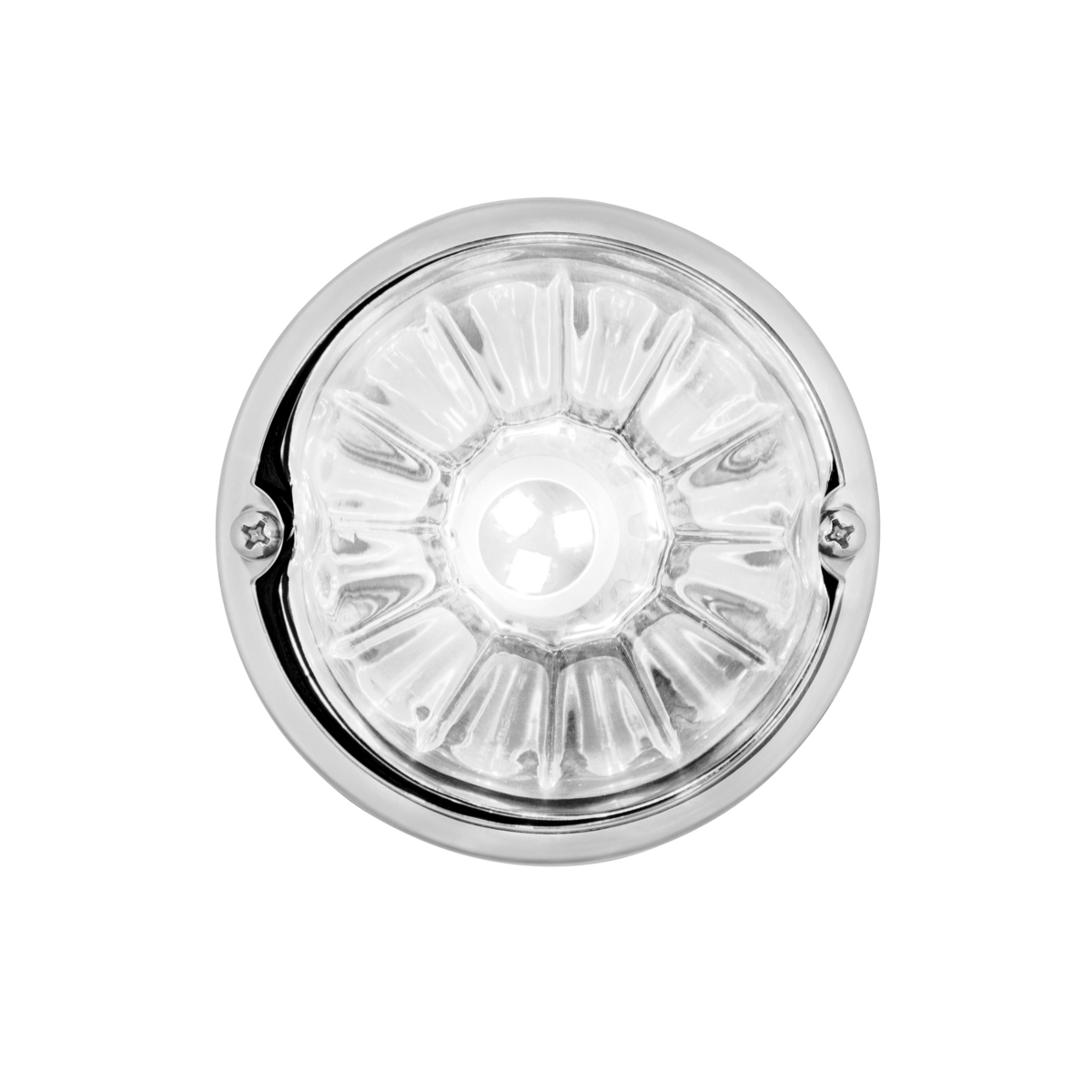 360-Degree Double Fury LED Bulb Glass Watermelon Flush Mount Kit-Red & White LED