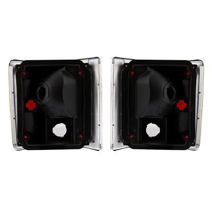 Tail Light Assembly With Anodized Aluminum Trim For 1973-87 Chevy & GMC Truck (Pair)