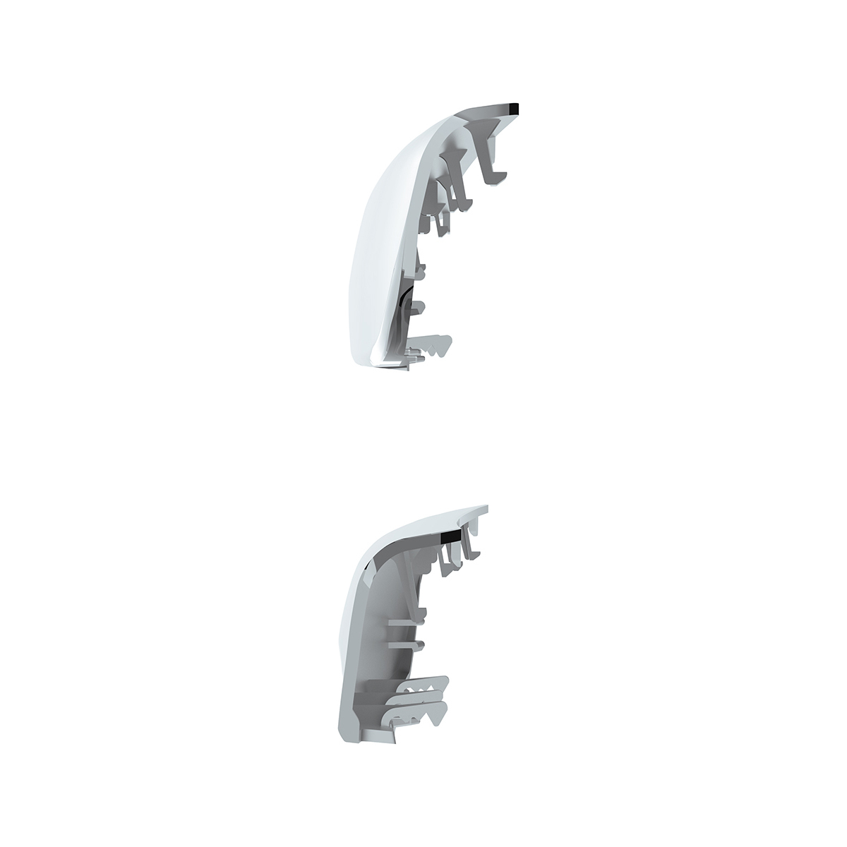 Chrome Plastic Door Grab Handle Covers For 2018-2026 Freightliner Cascadia (Pair)