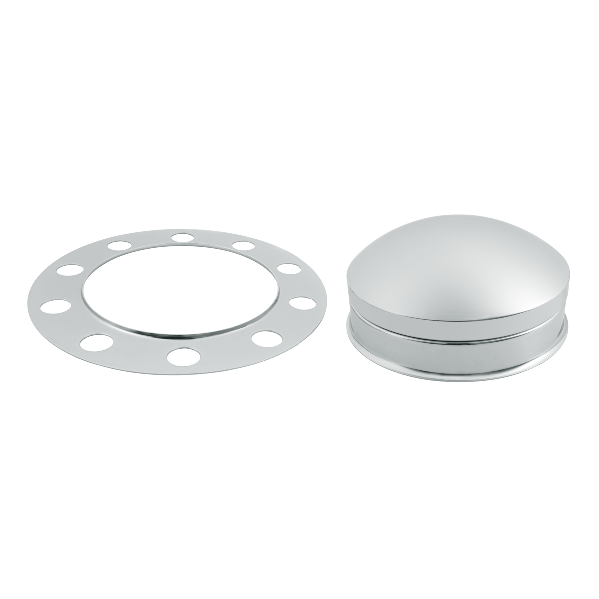 Chrome Dome Front Axle Cover 3PC Kit For Steel/Aluminum Wheel