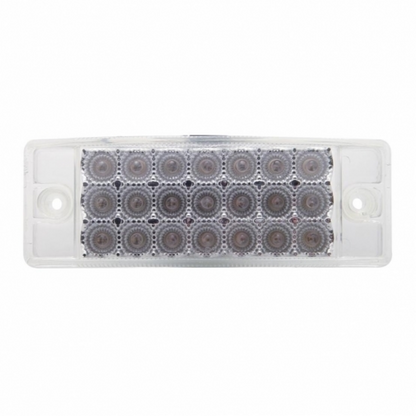 21 LED Reflector Rectangular Light (Clearance/Marker) - Amber LED/Clear Lens (Bulk)
