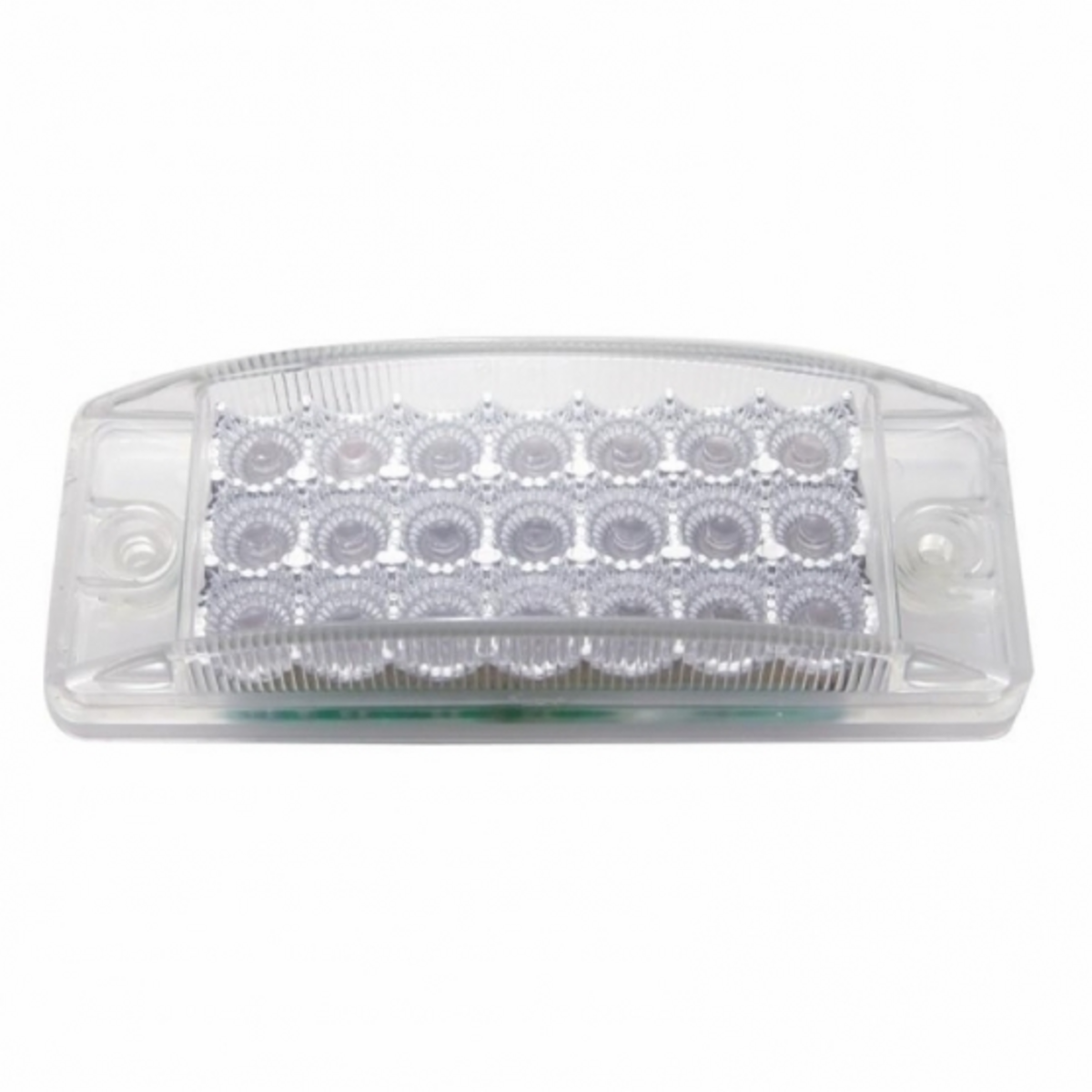 21 LED Reflector Rectangular Light (Clearance/Marker) - Amber LED/Clear Lens (Bulk)